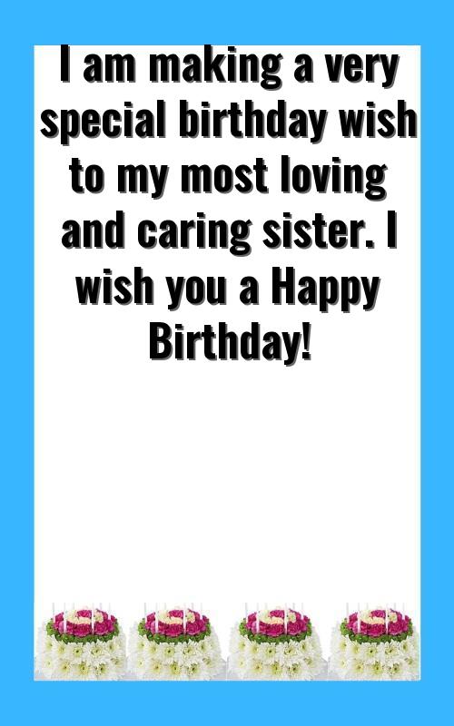 wish you a very happy birthday sister